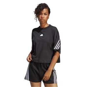 NWT Adidas Black Crop Boxy Tee